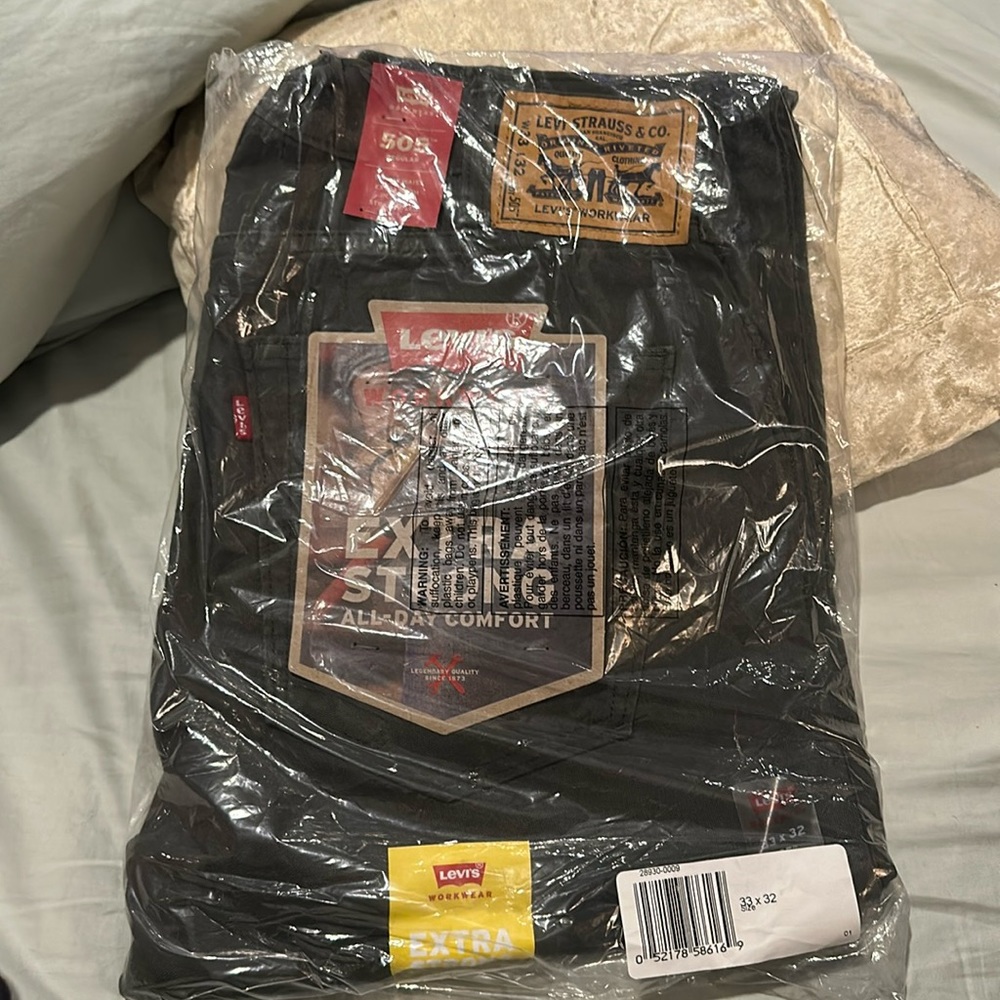 Brand New Levi’s, 505. Dark Gray. Almost black